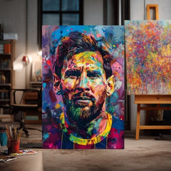 Immagine MESSI VIBES su tela | rifinito a mano dall'artista