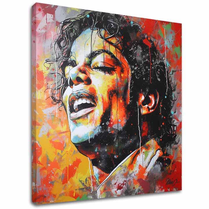 Immagine MICHAEL JACKSON - Voce delle generazioni | rifinito a mano dall'artista - immagine 2