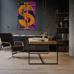 Immagine MONEY BENJAMIN su tela | rifinito a mano dall'artista