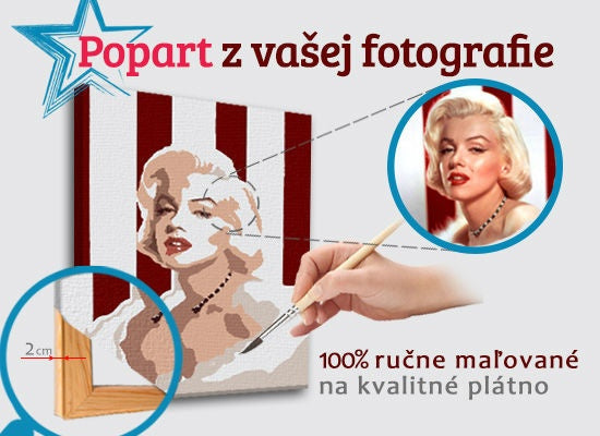 Immagine POP Art dipinta da una fotografia - OBDŽNIK FOTO-POPO | dimensioni diverse - immagine 2