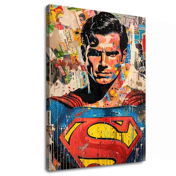 Immagine Superman: Icona Pop | rifinito a mano dall'artista - immagine 2