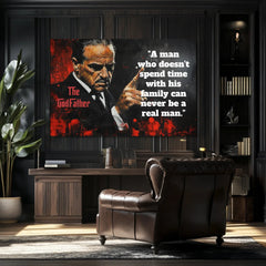 Immagine THE GODFATHER su tela | Citazione personalizzata PAPILORA