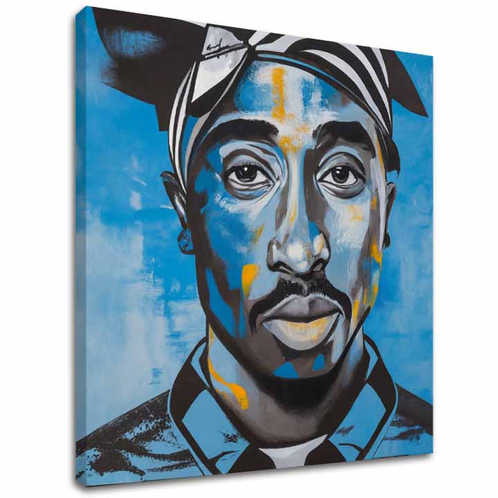 Immagine TUPAC SHAKUR - Rapper in paradiso | rifinito a mano dall'artista - immagine 2