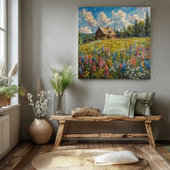 L'immagine del paesaggio su tela Estate dalla nonna - immagine 3