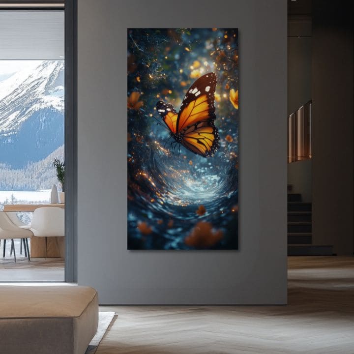 L'immagine della farfalla arancione - Atmosfera magica - immagine 4