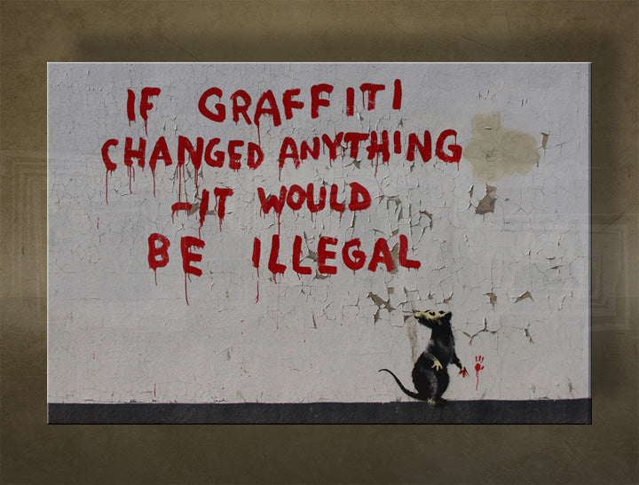 L'immagine su tela 1 pezzo Street ART - Banksy