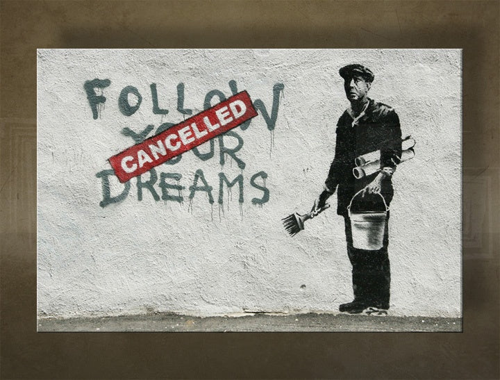 L'immagine su tela 1 pezzo Street ART - Banksy