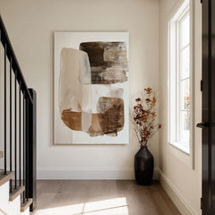 L'immagine su tela Beige Harmony - Astratto moderno - immagine 3