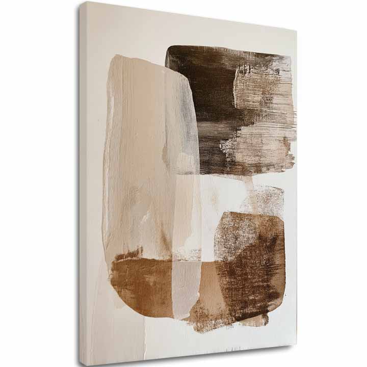 L'immagine su tela Beige Harmony - Astratto moderno - immagine 2