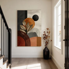 L'immagine su tela Beige-marrone Forme - Motivo geometrico - immagine 4