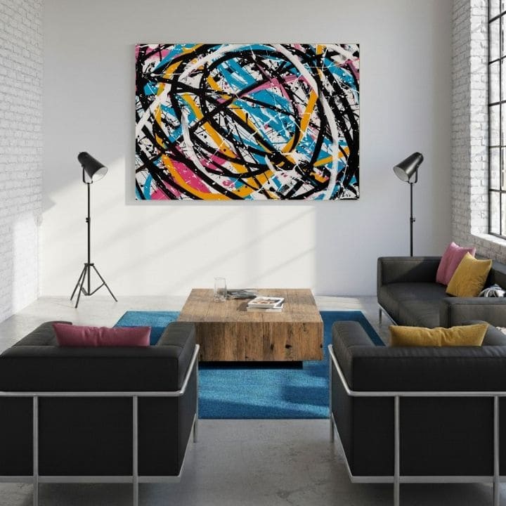 L'immagine su tela Caos colorato - Astratto moderno - immagine 4