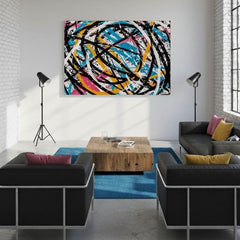 L'immagine su tela Caos colorato - Astratto moderno - immagine 4