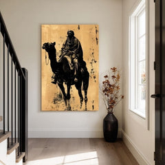 L'immagine su tela Cavaliere a cavallo - Decorazione d'epoca - immagine 3