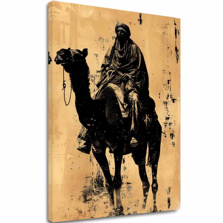 L'immagine su tela Cavaliere a cavallo - Decorazione d'epoca - immagine 2