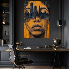 L'immagine su tela Città in testa - Motivo d'arte - immagine 4