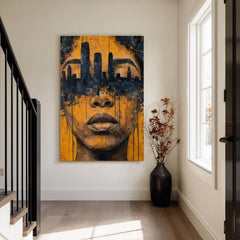 L'immagine su tela Città in testa - Motivo d'arte - immagine 3