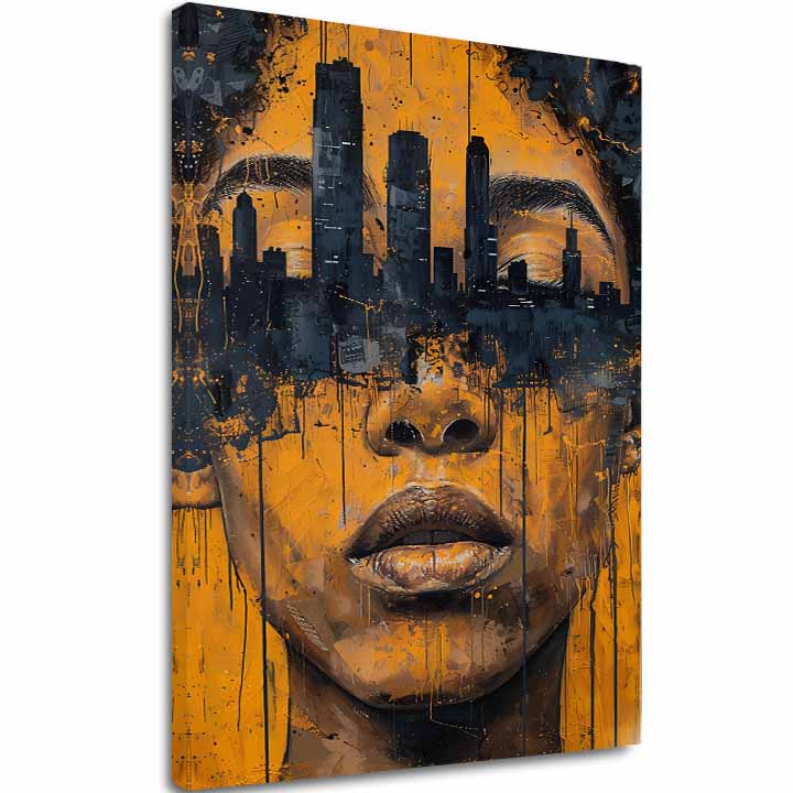 L'immagine su tela Città in testa - Motivo d'arte - immagine 2
