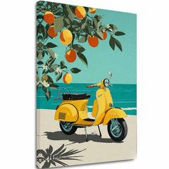 L'immagine su tela della Vespa in Italia - Retro Alley - immagine 2