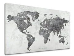 L'immagine su tela MAPPA DEL MONDO 1 parte - immagine 6