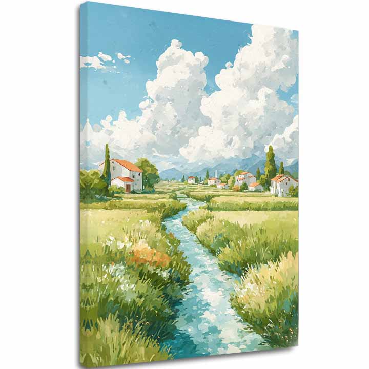 L'immagine su tela Prato d'estate - Motivo di paesaggio - immagine 2
