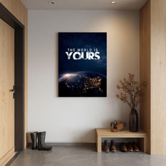 L'immagine su tela THE WORLD IS YOURS - Decorazione d'ispirazione - immagine 5
