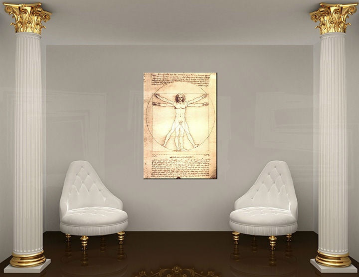 L'immagine su tela UOMO VITRUVIANO - Leonardo Da Vinci