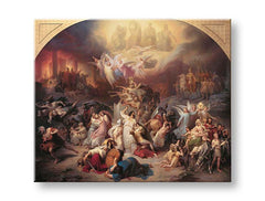 L'immagine su tela Wilhelm von Kaulbach - Distruzione di Gerusalemme da parte di Tito - immagine 4