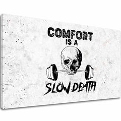 L'immagine sulla tela Il comfort è una morte lenta - Motivazione in palestra - immagine 2