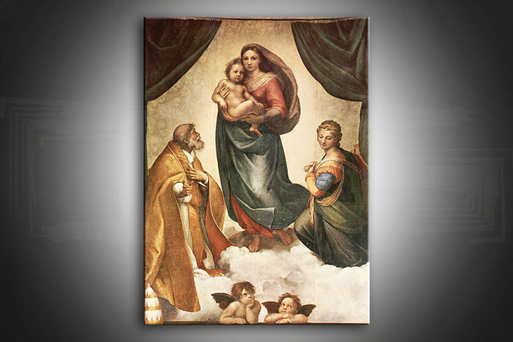 La Madonna Sistina su tela - Raffaello Santi 0