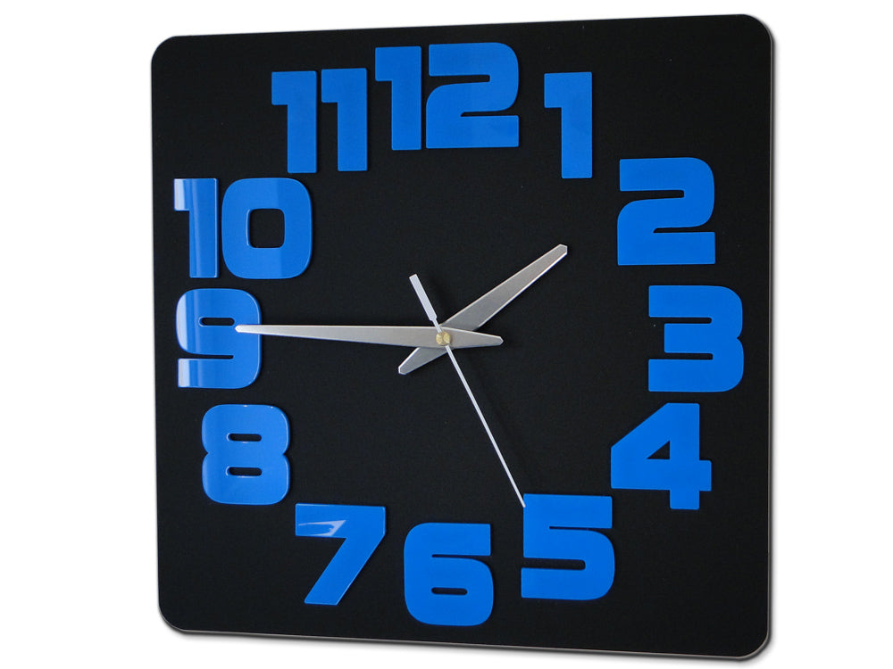 Orologio da parete moderno LOGIC BIANCO-NERO bianconero