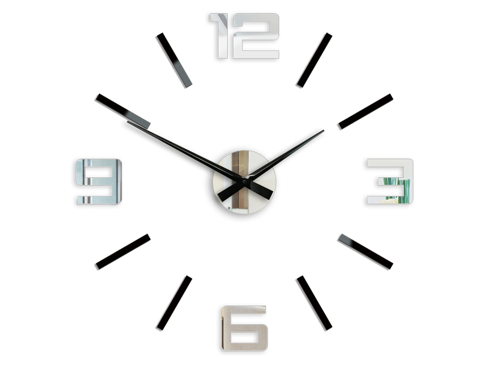 Orologio da parete moderno SILVER XL BLACK-MIRROR blackmirror