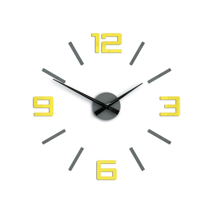 Orologio da parete moderno SILVER XL GRIGIO-GIALLO grigiogiallo