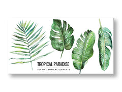 Arte da parete con testo Paradiso tropicale