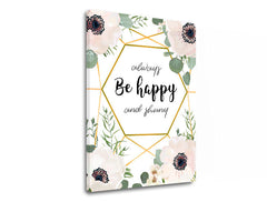 Arte da parete con testo Always be happy - immagine 3