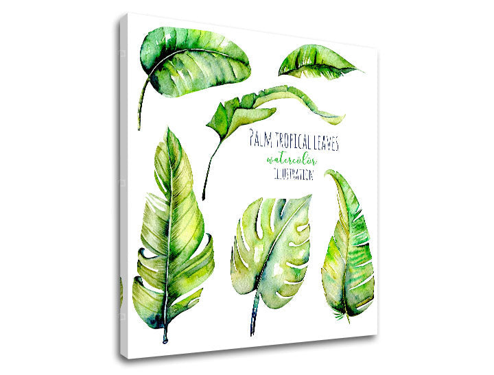 Arte da parete con testo Palm tropical leaves - immagine 3