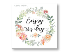 Arte da parete con testo Enjoy this day