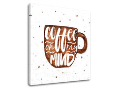 Wall art con testo Coffee on my mind - immagine 3