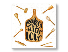 Arte da parete con testo Baked with love