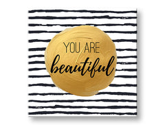 Arte da parete con testo You are beautiful