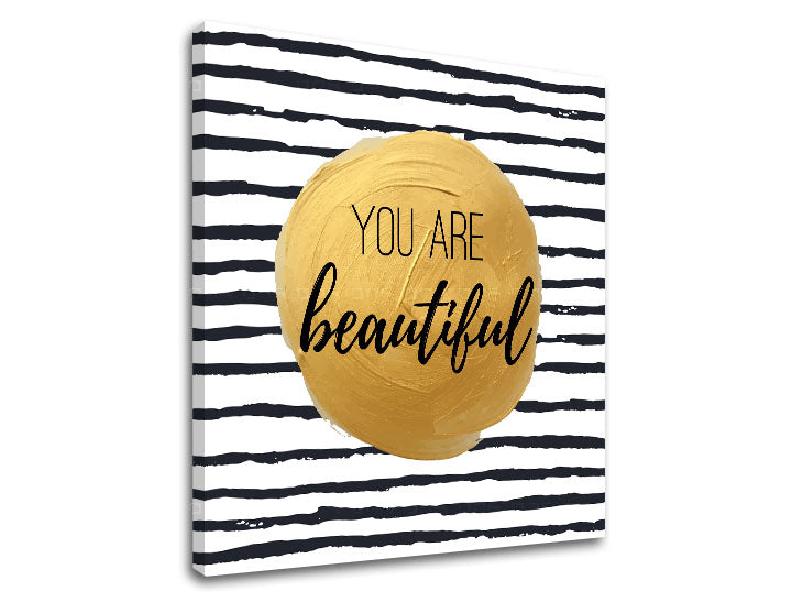 Arte da parete con testo You are beautiful - immagine 3