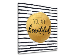 Arte da parete con testo You are beautiful - immagine 3