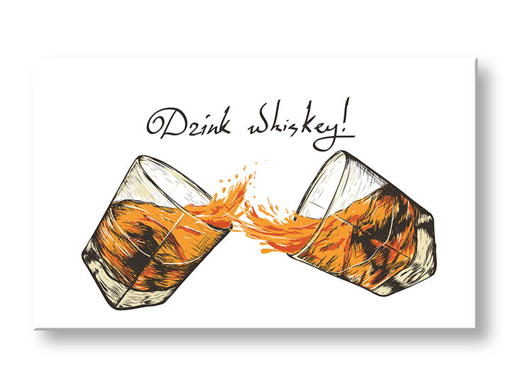 Arte da parete con testo Drink whiskey