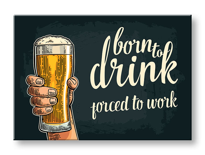 Arte da parete con testo Born to drink
