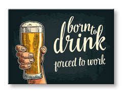 Arte da parete con testo Born to drink