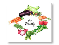 Arte da parete con testo Be healthy