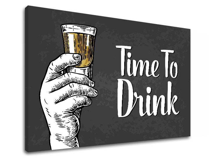 Arte da parete con testo Time to drink - immagine 3