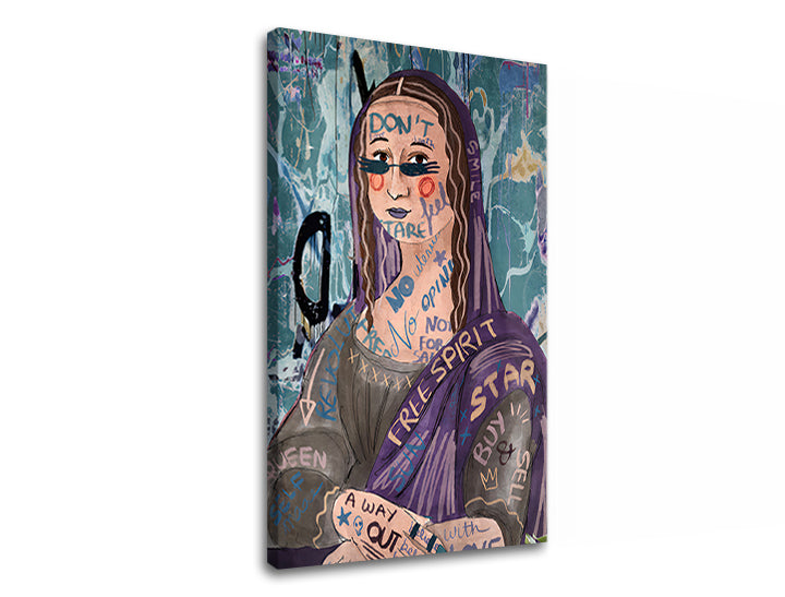 L'immagine su tela MONA LISA ABSTRAKT 001 - immagine 3