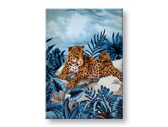 L'immagine su tela GEPARD ON GLASS 001