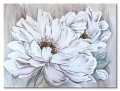 L'immagine su tela FIORI BIANCHI PROFONDI - immagine 4