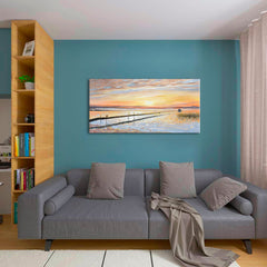 L'immagine su tela TRAGUARDO COLORATO SULLA COSTA